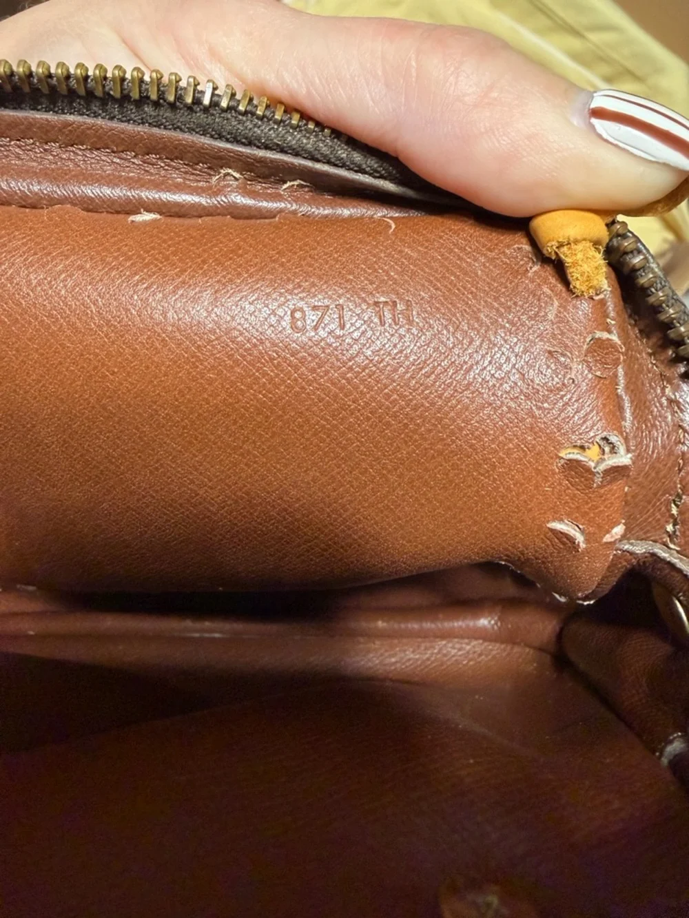 Louis Vuitton Monogram Braided Trim Crossbody Clutch - Tan Accents - Picture 3 of 5